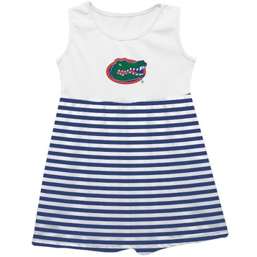 Girls Infant 6 mo Vive La Fete  Royal Florida Gators Striped Tank Top Dress