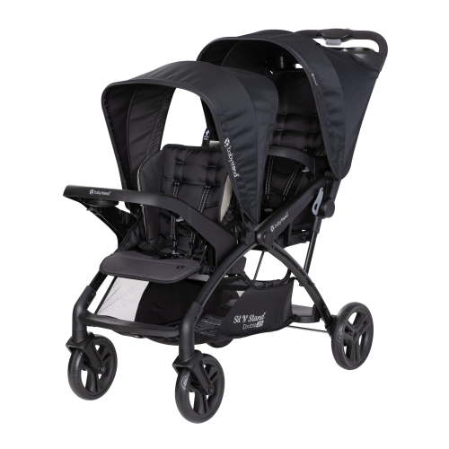 Baby Trend Sit N' Stand Double Stroller 2.0, Desert Tan, Compact Fold, Dual Infant Car Seat Compatible