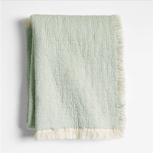 Supersoft Organic Cotton Gauze Verte Green Baby Stroller Blanket