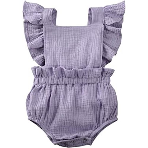 Newborn Baby Girls Ruffle Romper Jumpsuit Bodysuit Headband Summer Clothes Outifis