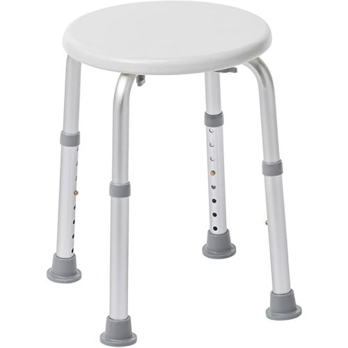 Drive Medical Shower Stool, Adjustable Height, 300 lb Weight Capacity, White