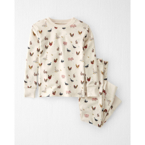 Carter's Little Planet Toddler Organic Cotton Pajamas in Farm Friends Print