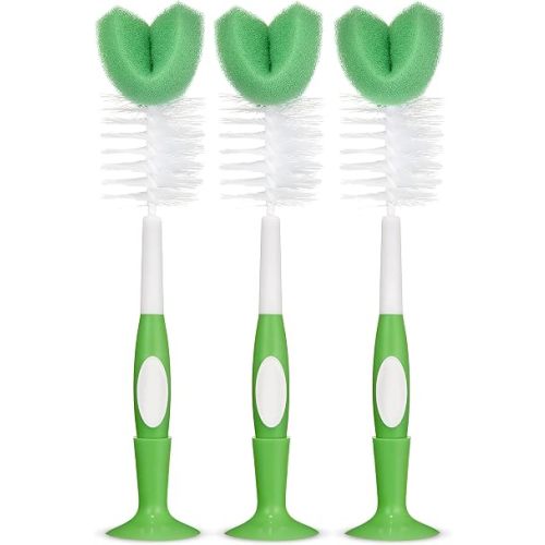 Amazon Basics Bottle Brush (Pack of 3), White (Previously Mama Bear)