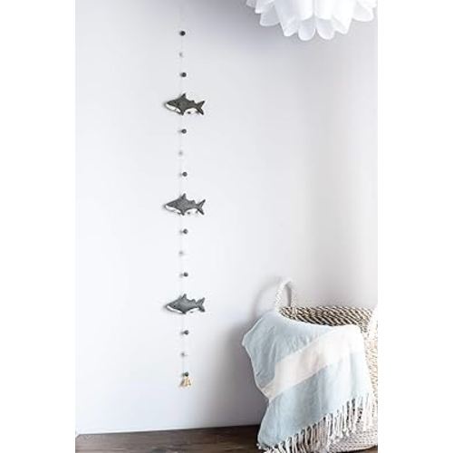 Shark Banner, Shark Nursery Garland, Ocean Animals, Baby Shark, Under The Sea theme, Summer Beach Bach/Swimming Pool/Hawaii Luau/Shark Doo Doo Theme Baby Shower Birthday Party Supplies (Vertical)