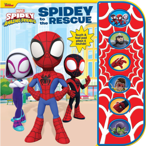 Marvel Spider-man - Spidey and his Amazing Friends - Spidey to the Rescue - Touch & Feel Textured Sound Pad for Tactile Play - PI Kids