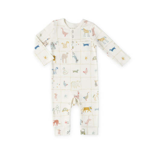 Henley Romper - Animal Shuffle