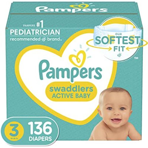 Pampers Swaddlers Active Baby Diaper Size 3 136 Count