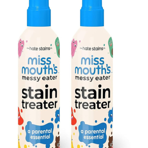 Miss Mouth's Messy Eater Stain Treater Spray - 4oz 2 Pack Stain Remover - Newborn & Baby Essentials - No Dry Cleaning Food, Grease, Coffee Off Laundry, Underwear, Fabric