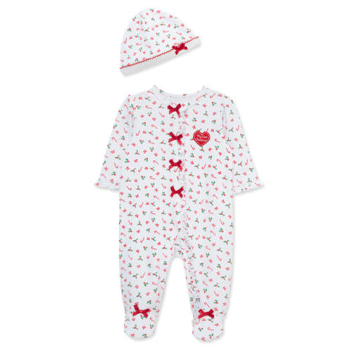 Candy Cane Footie & Hat (NB-9M)
