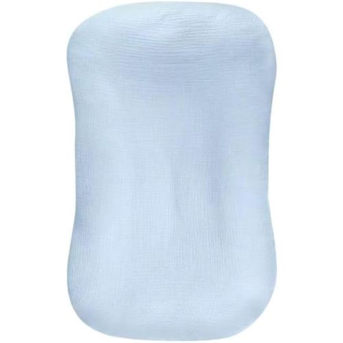 Lounger, Ergonomic Baby Rest Pillow, Orange Coloured Baby Lounger and Sky Blue Coloured Cover-(No Padding in the Middle Part). Free Muslin Cotton Cover. (Sky Blue)