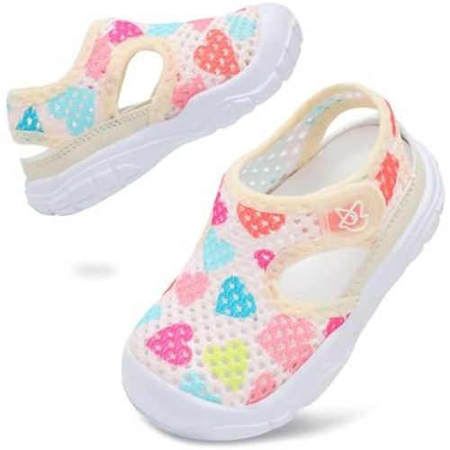 LeIsfIt Toddler Sandals Boys Girls Wide Sandals Kids Water Sandal Shoes Lightweight Barefoot Summer Shoes for Indoor Outdoor