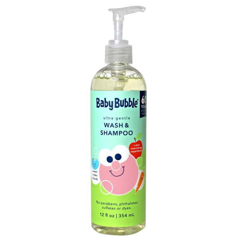 Mr. Bubble Baby Bubble Ultra Gentle Shampoo & Body Wash with Skin Nourishing Superfoods, 12 fl oz