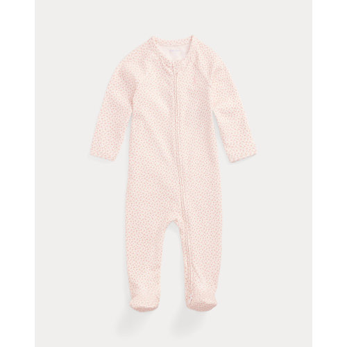Floral Cotton Interlock Footed Coverall