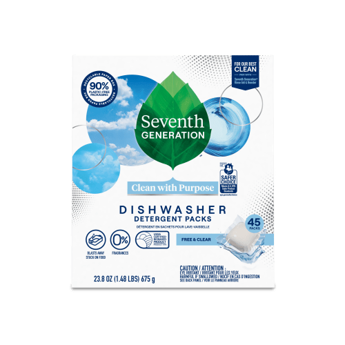 Dishwasher Detergent Packs - Free & Clear | Seventh Generation