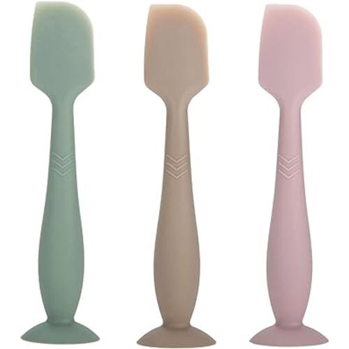 3-Pack Baby Diaper Cream Spatula - Baby Diaper Rash Cream Applicator for Butt Paste Diaper Cream - Diaper Cream Brush for Newborn Baby Essentials (grey, pink, green)
