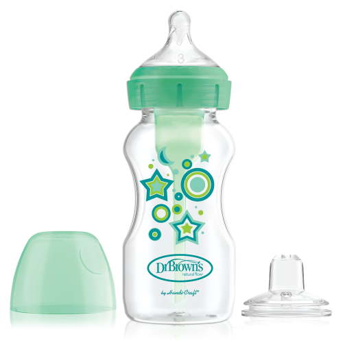 Dr. Brown's Anti-Colic Options+ Wide-Neck Sippy Bottle, 9oz/270ml