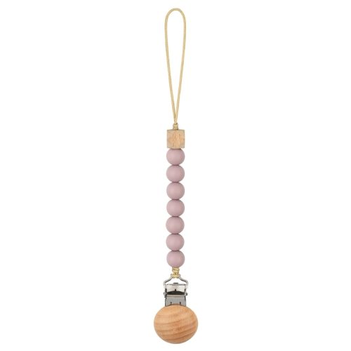 Silicone & Wooden Beads Pacifier Clip Holder Teething Toys Gifts -  BPA Free