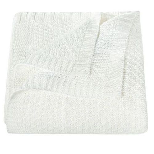 Bamboo-Derived Rayon Toddler Blanket, Cooling Breathable Cable Knit Blanket for Crib & Stroller, 30x40 Inch - NTBAY