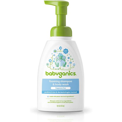 Babyganics Baby Shampoo + Body Wash Pump Bottle, Fragrance Free, Non-Allergenic and Tear-Free, 16 Fl Oz, Packaging May Vary - 16 Fl Oz (Pack of 1)