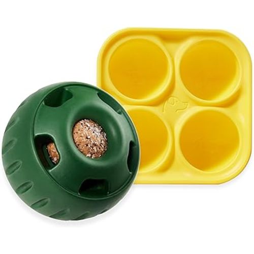 WOOF Pupsicle and Treat Tray - Long-Lasting Interactive Dog Ball Toy and Silicone Dog Treat Mold - Keep Your Pup Busy - Easy to Clean - Toys for Medium and Large Dogs 25-75 lbs