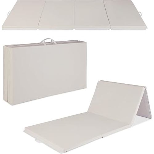 Best Choice Products 10ftx4ftx2in Folding Gym Mat 4-Panel Exercise Gymnastics Aerobics Workout Fitness Floor Mats w/Carrying Handles
