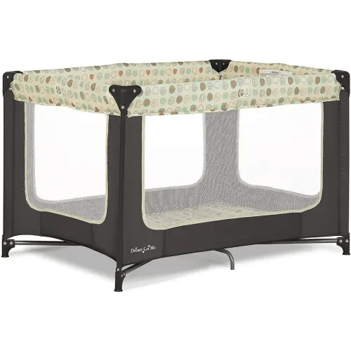 Dream On Me Zodiak Baby Playard, Breathable Mesh Sides, Soft Comfortable Mattress, Quick & Easy to Fold with Travel Carry Bag, Compact Space Saving Design - Gray