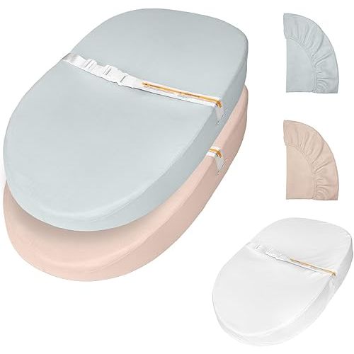 Muslin Baby Changing Pad, 2 Pack Soft & Cotton Cover, 32x16 Changing Pad Topper, Changing Table Pads for Dressers