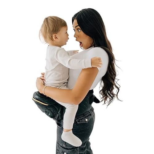 Tushbaby The Original Premium Quality Hip Seat Carrier – Safety-Certified Baby & Toddler Carrier with Secure Safety Buckles, Storage Pockets