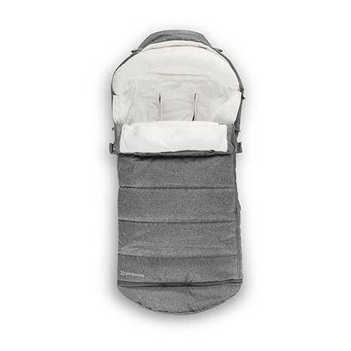 UPPAbaby CozyGanoosh 2-in-1 Seasonal Footmuff - Easily Attaches to UPPAbaby Strollers and RumbleSeat – Versatile, Ultra-Plush Zip-Out Liner for Cold Weather – Greyson (Charcoal Mélange)