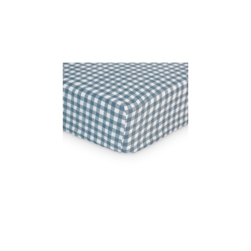 Buy Lulujo Crib Sheet Navy Gingham at Well.ca | Free Shipping $35+ in Canada