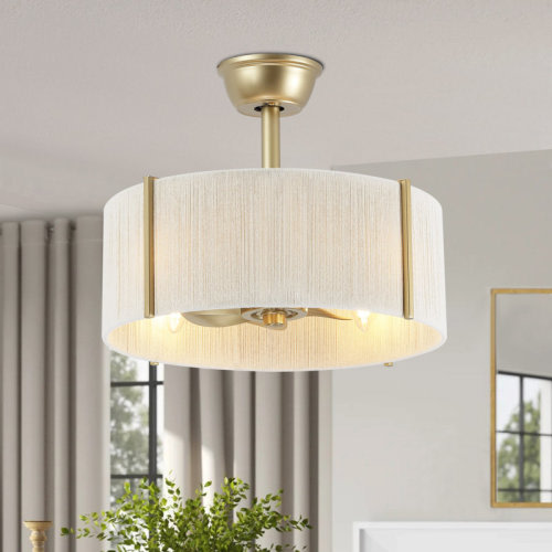 Bay Isle Home™ 18'' 7-Blade Rope Ceiling Fan With Light Kit And Remote Control & Reviews | Wayfair