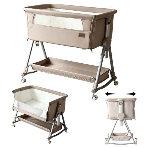 Baby Bassinet,SteAnny Bedside Sleeper for Baby,Rocking Cribs,Newborn Infant Sleeping Co-Sleeper for 0-6M Unisex