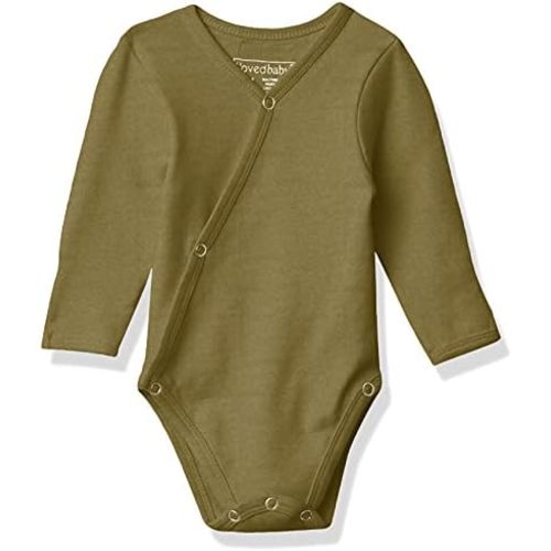 L'ovedbaby unisex-baby Organic Cotton Baby Kimono Bodysuit