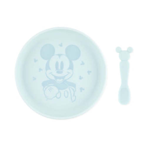 Disney Mickey Mouse Silicone Plate and Spoon for Infants | Bumkins