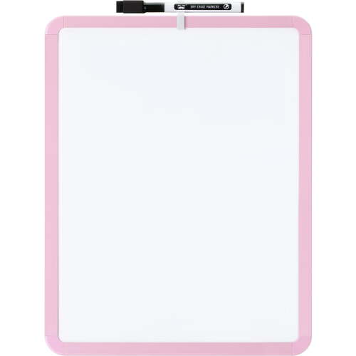 Mr. Pen- Dry Erase Board, 14" x 11" With Black Marker, Pink Frame, Small Magnetic Whiteboard