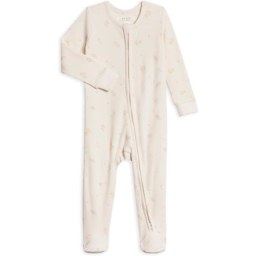 Colored Organics Baby Zip-Up Footed Sleeper with 2-Way Zipper - Newborn Organic Cotton Pajamas