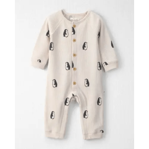 Baby Organic Cotton Waffle Knit Jumpsuit in Penguins - Little Planet | Carter's