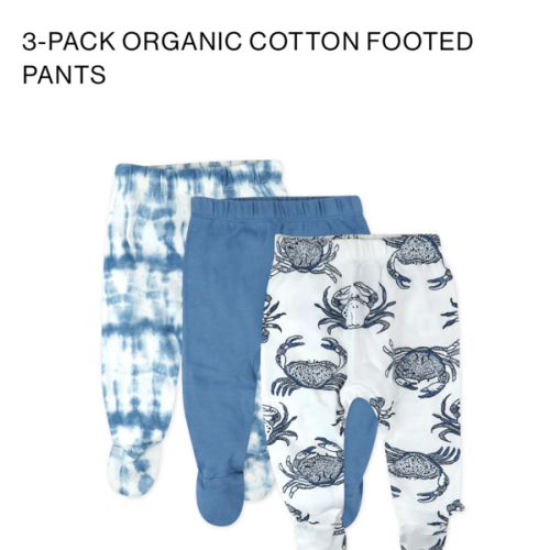 3-Pack Organic Cotton Footed Pants | Honest Baby Clothing