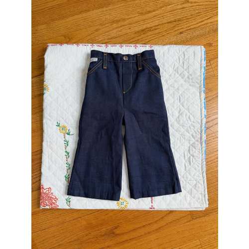 Vintage 1970s Health-Tex Toddler Flared Pants - Elastic Waist, Permanent Press
