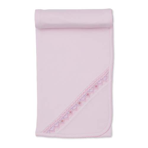 CLB Summer Bishop 25 Pink Hand Smocked Blanket