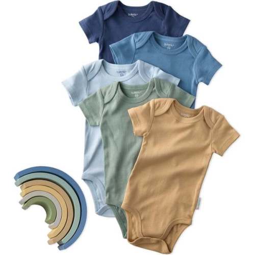 AVERY 5-Pack Short Sleeve Bodysuits, Terra - butterblu | Maisonette