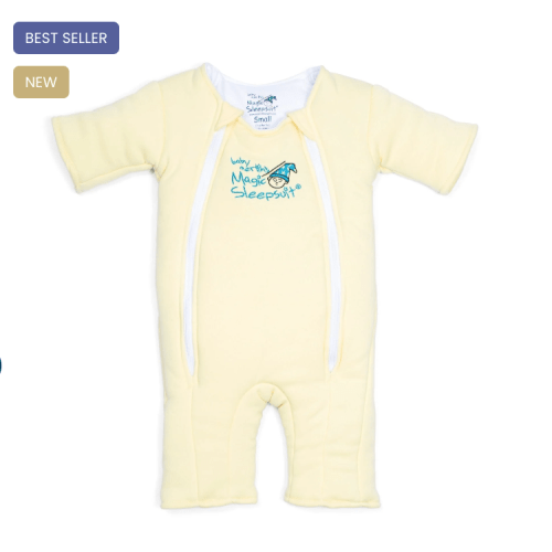Yellow Baby Merlin’s Magic Sleepsuit | 100% Cotton Baby Sleepwear