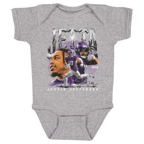 Justin Jefferson Minnesota Jetta Vintage Kids Baby Onesie – 500 LEVEL