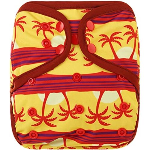 OsoCozy One Size Cloth Diaper Covers - Adjustable Snap Fit & Double Leg Gussets for Baby Boys & Girls from 8-35 Pounds. Use with Prefold, Flat or Fitted Cloth Diapers or Snap-in Inserts.