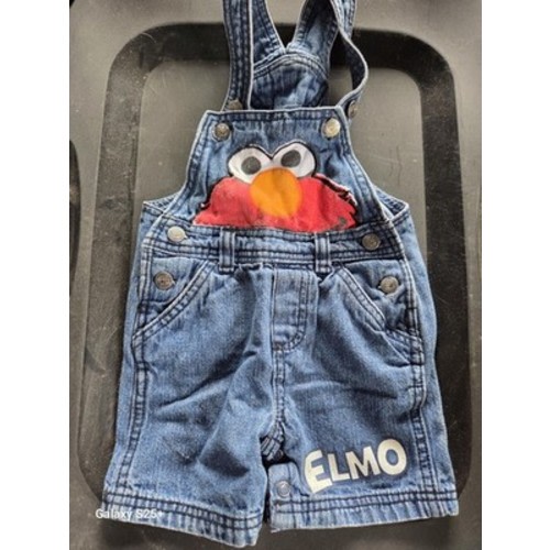 Vintage Sesame Street Elmo Overalls 18 M Unisex