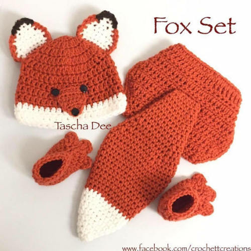 Crochet fox set