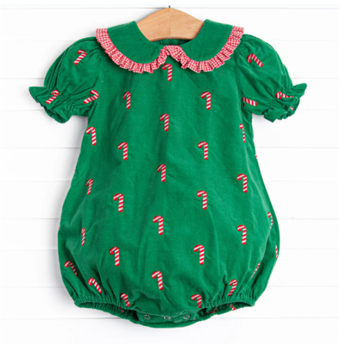 Candy Cane Craze Embroidered Bubble, Green – Stitchy Fish