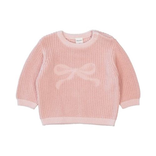 Light Pink Baby Cotton Knitted Jumper With Embroidery | Best&Less™ Online