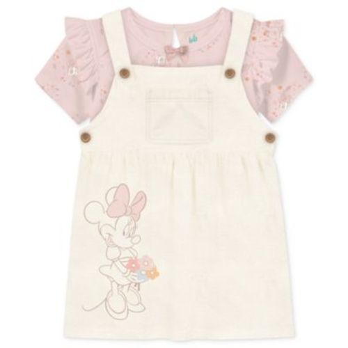 Baby Girls Minnie Mouse Cotton Bodysuit & Jumper, 2 Piece Set