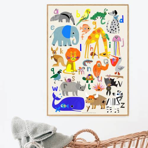 Animal Alphabet Nursery Print